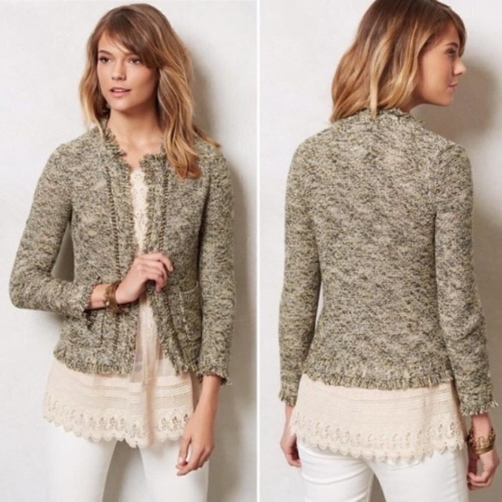 💕ANTHRO ANGEL OF THE NORTH💕 Fringed Cardigan (S) - Picture 2 of 15